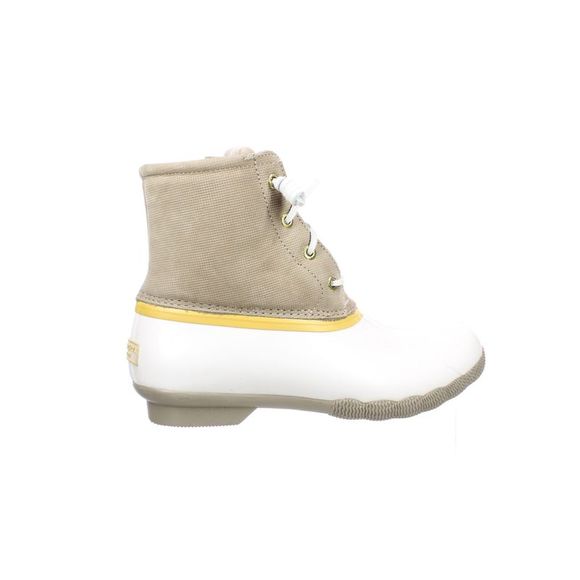 Sperry Top Sider Shoes - Sperry Top Sider Womens Saltwater Grid Ivory 1 Rainboots Size 6.5 Medium (B, M)